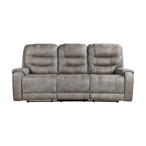 Oberon Brown Double Reclining Sofa - Ornate Home