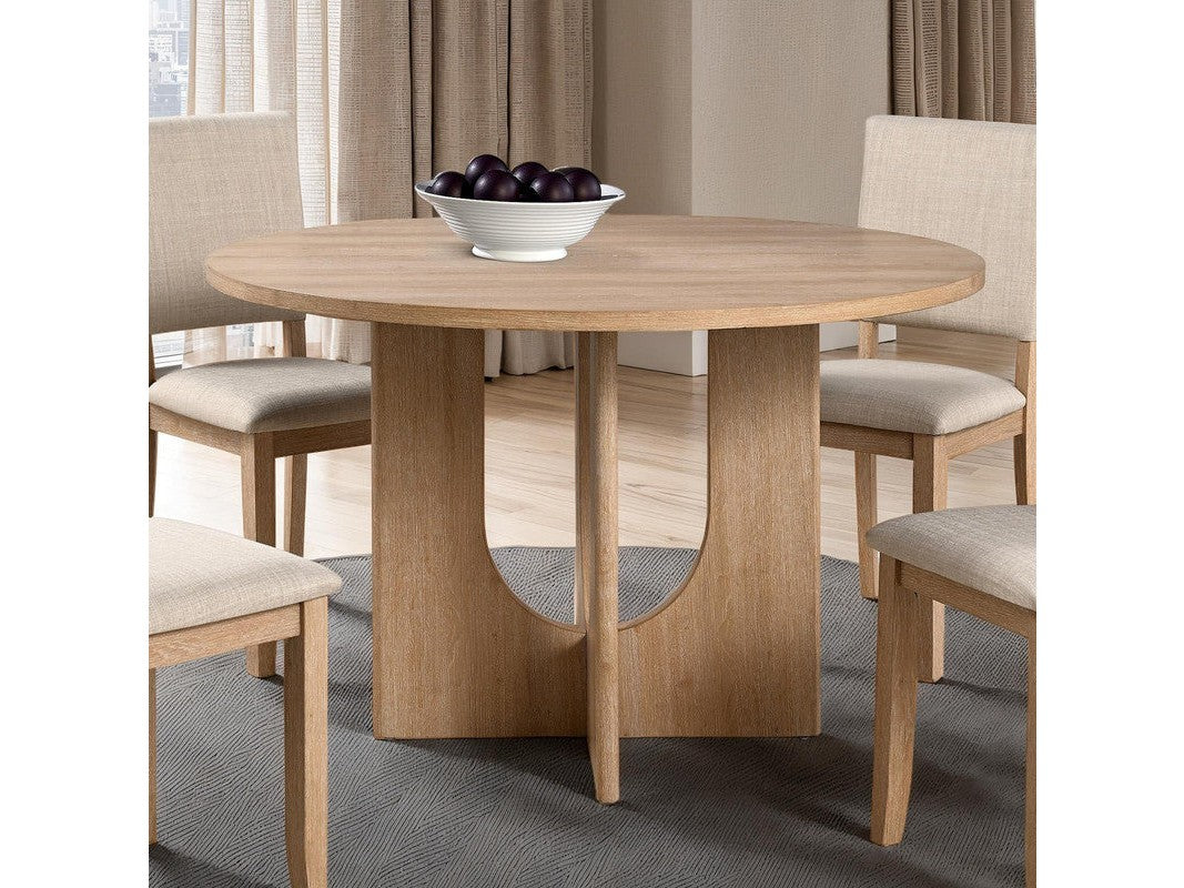 Oberto Natural Round Dining Table - Ornate Home