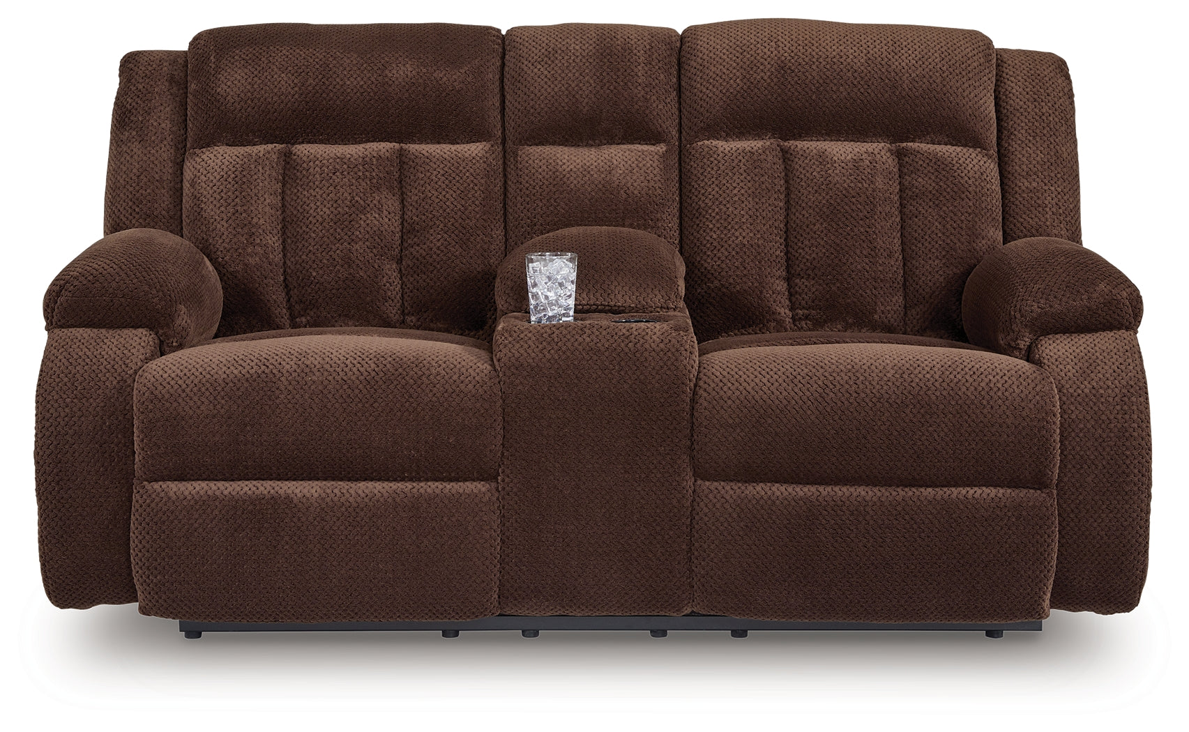 Observation Chocolate Power Reclining Loveseat w/Console (Online Special Price) - Ornate Home