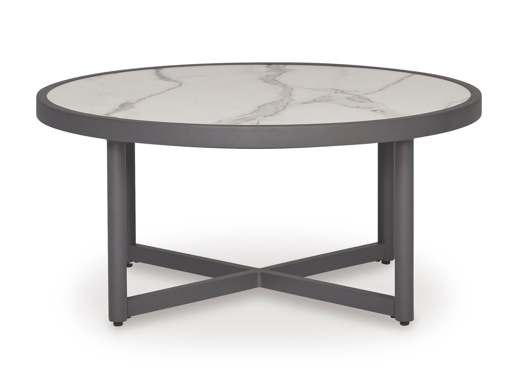Ocean Beach Gray Round Cocktail Table - Ornate Home