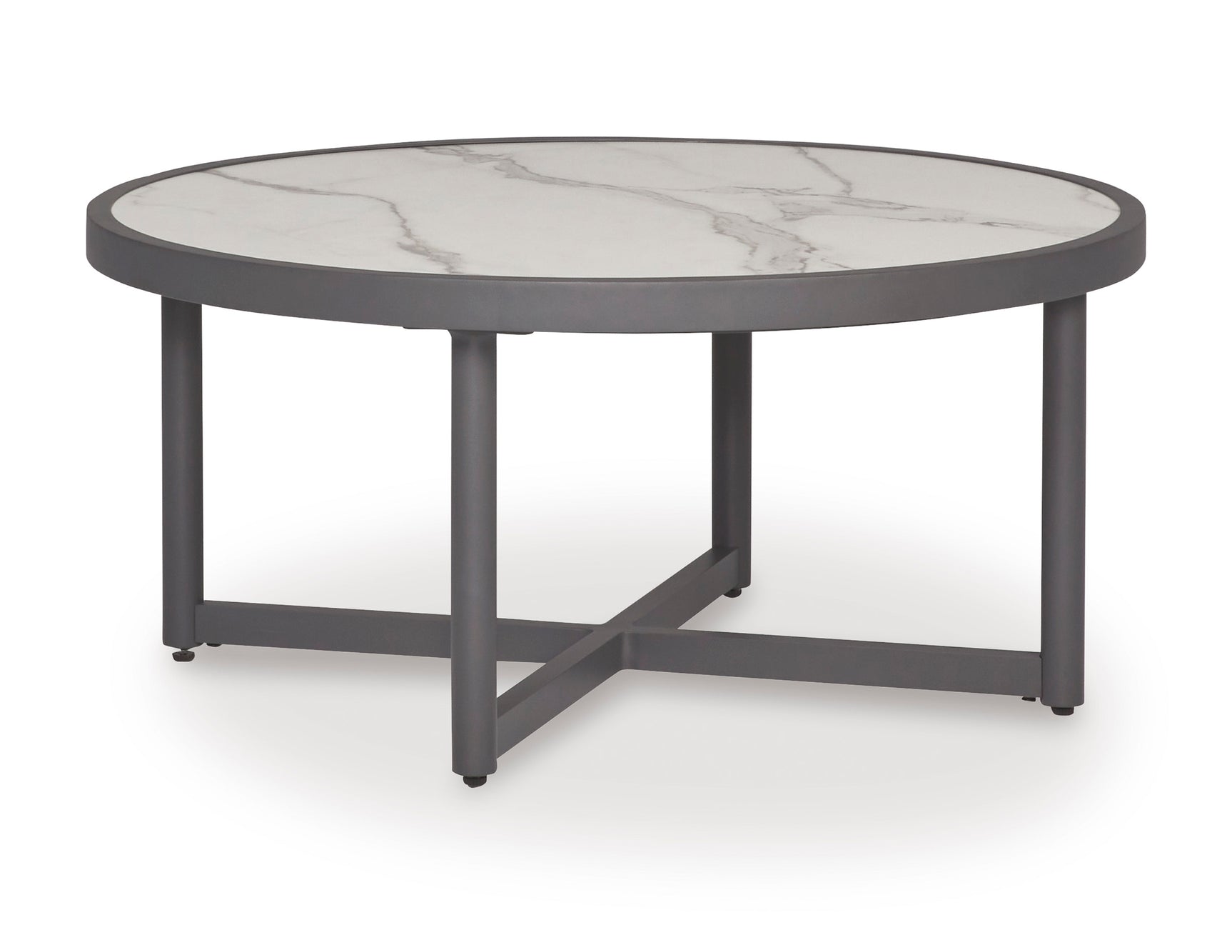 Ocean Beach Gray Round Cocktail Table - Ornate Home