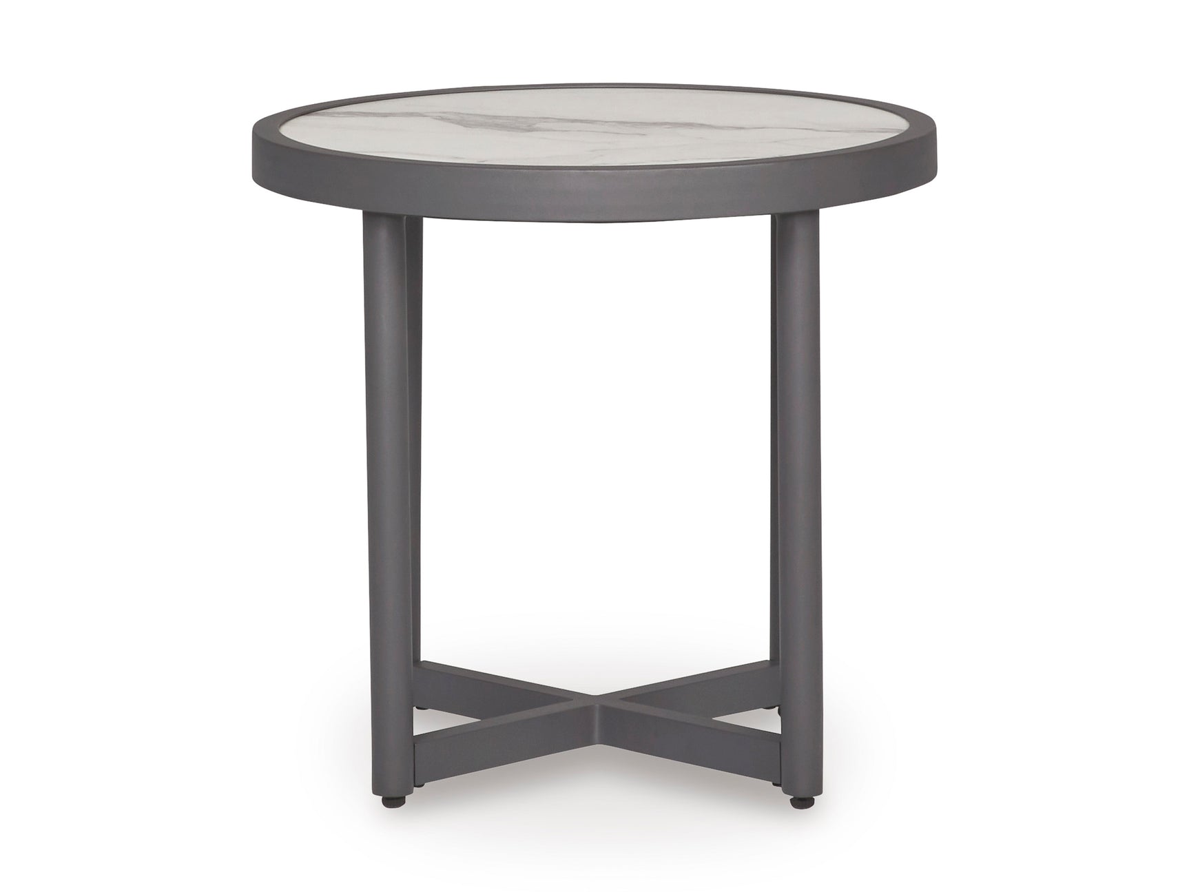 Ocean Beach Gray Round End Table - Ornate Home