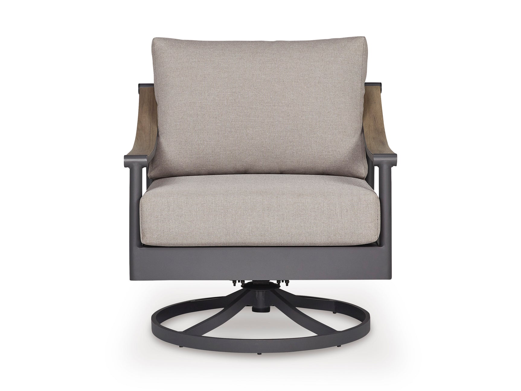 Ocean Beach Gray Swivel Lounge w/ Cushion - Ornate Home