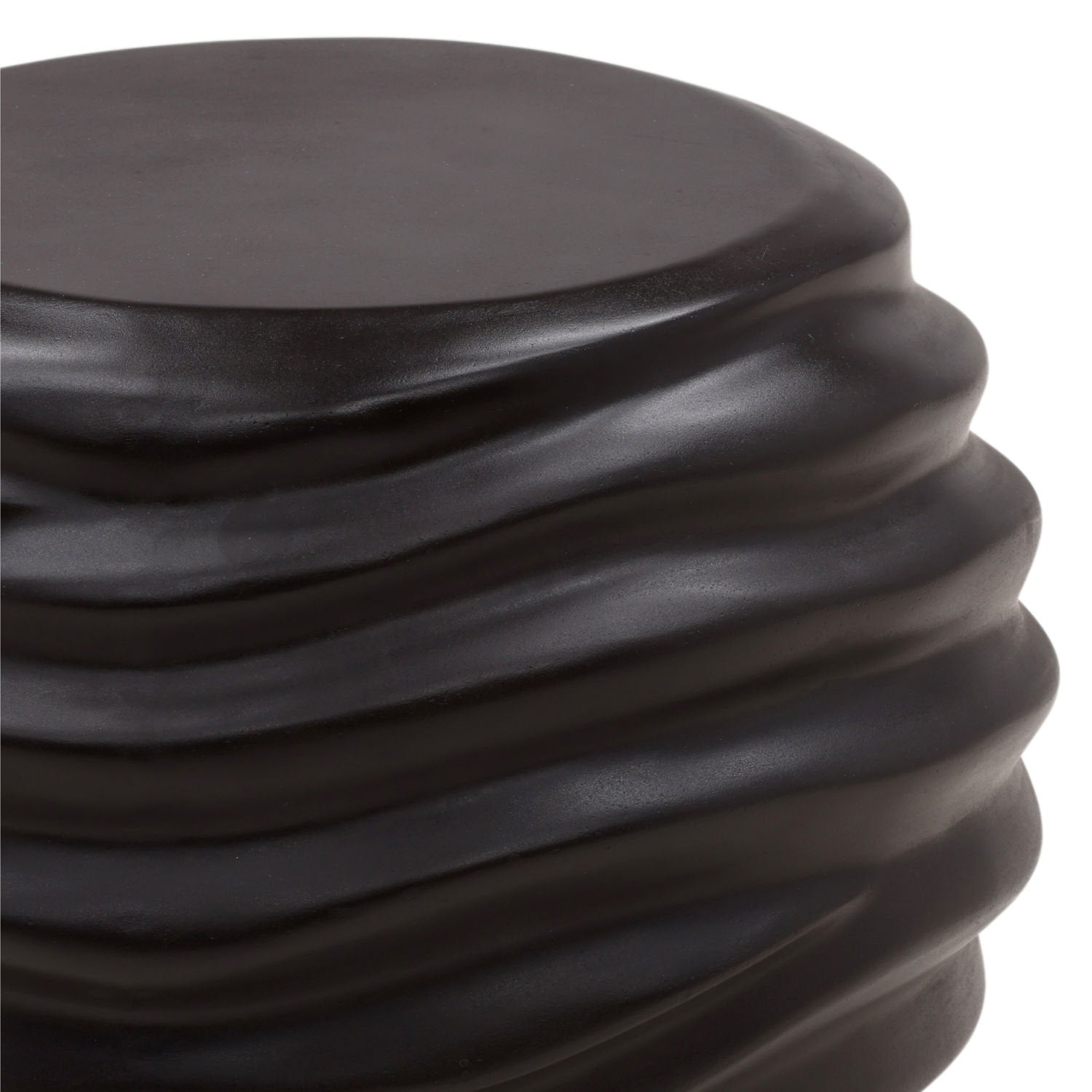 Oceanne Black Outdoor Side Table - Ornate Home