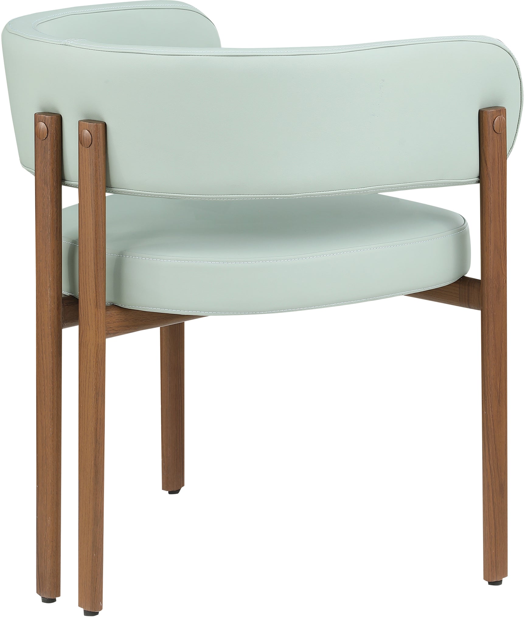 Oceanside Mint Green/Brown Mint Vegan Leather Upholstered Dining Chair (Set of 2) - Ornate Home
