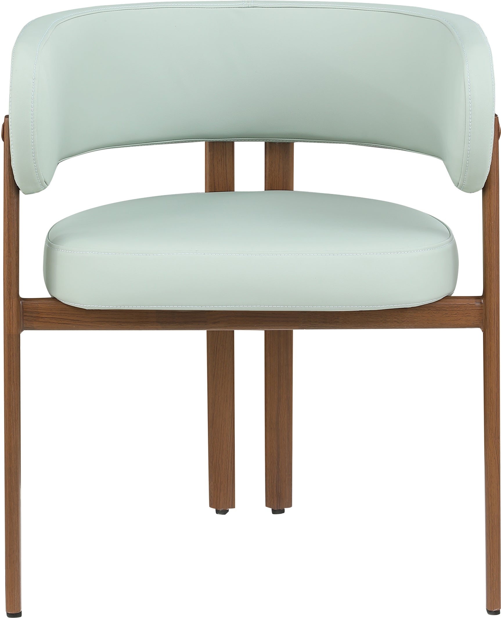 Oceanside Mint Green/Brown Mint Vegan Leather Upholstered Dining Chair (Set of 2) - Ornate Home
