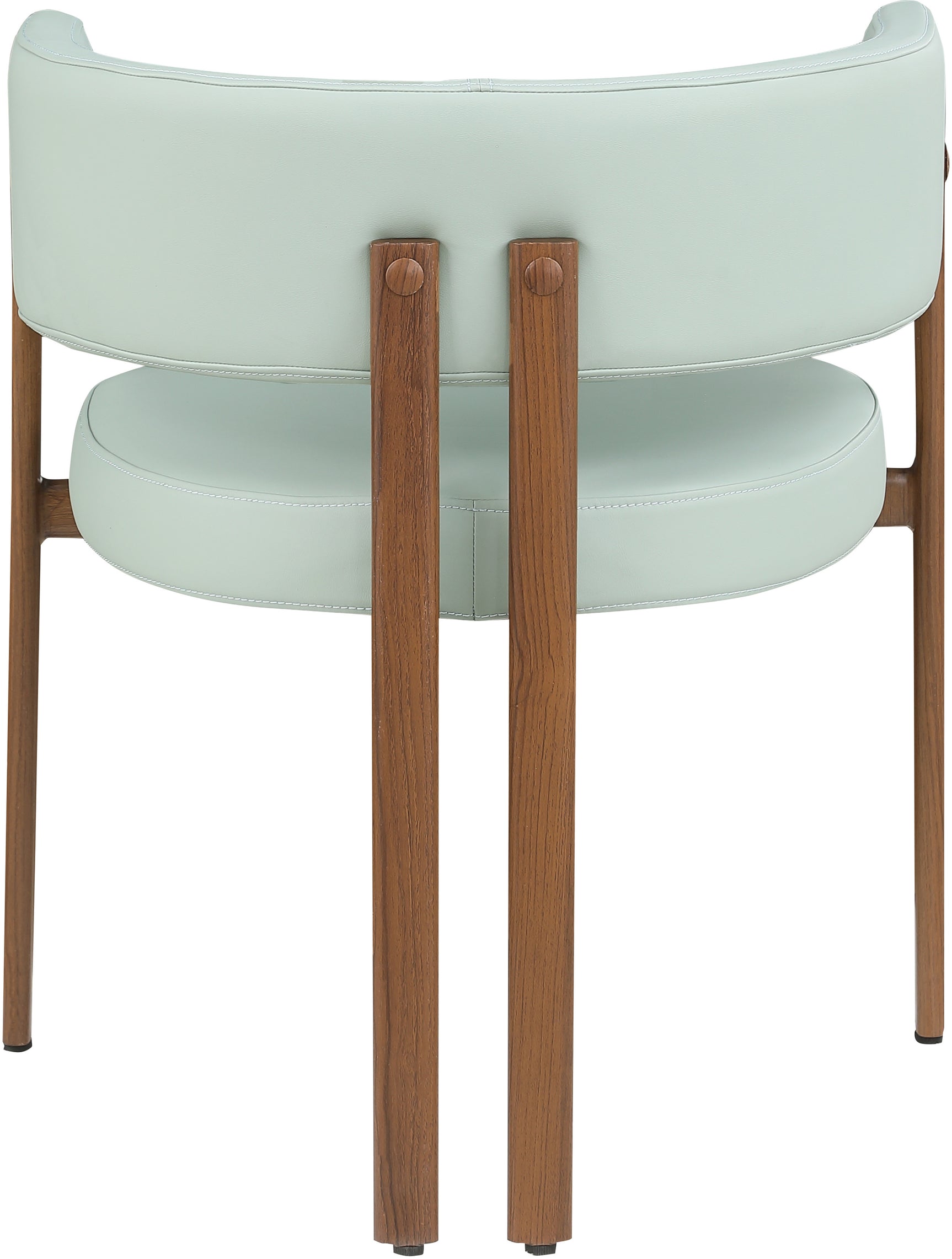Oceanside Mint Green/Brown Mint Vegan Leather Upholstered Dining Chair (Set of 2) - Ornate Home