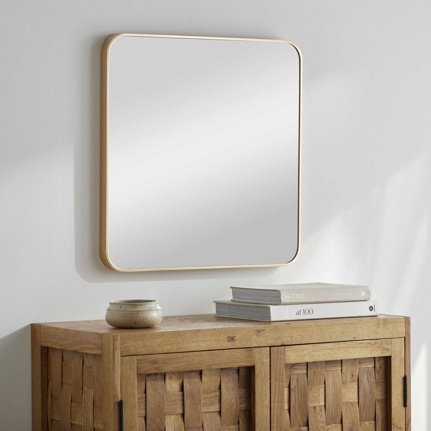 Ockenfels Modern Arched Gold Wall Mirror - Ornate Home