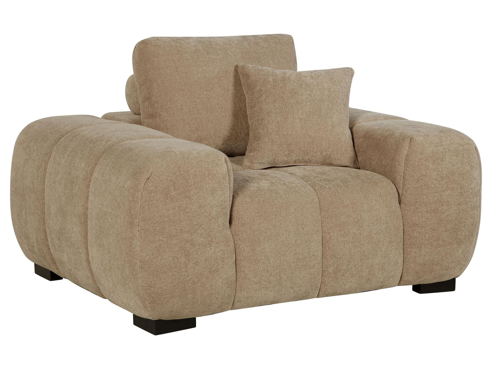 Octavia Camel Upholstered Track Arm Accent Chair - Ornate Home