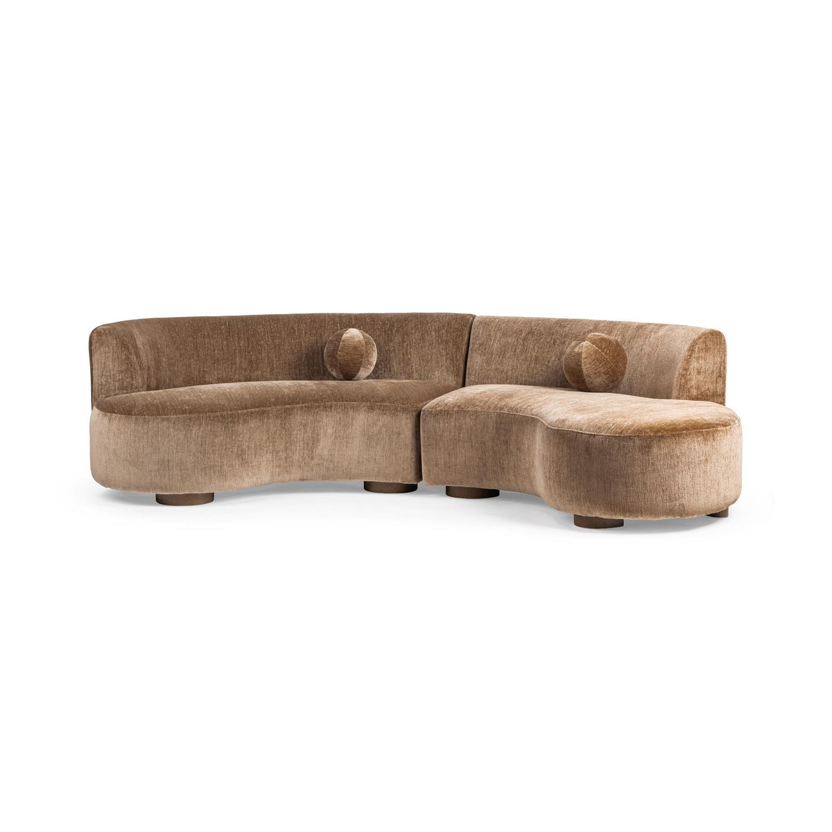 Octavia Walnut Heather 2-Piece Sectional