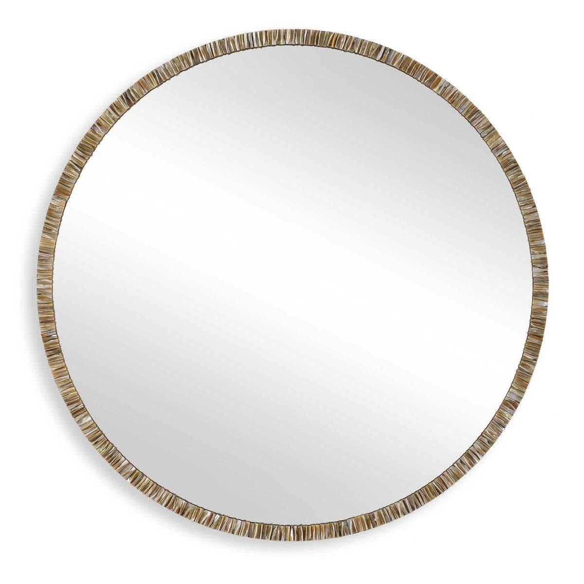 Odeon Bronze Shell Inlay Round Mirror - Ornate Home