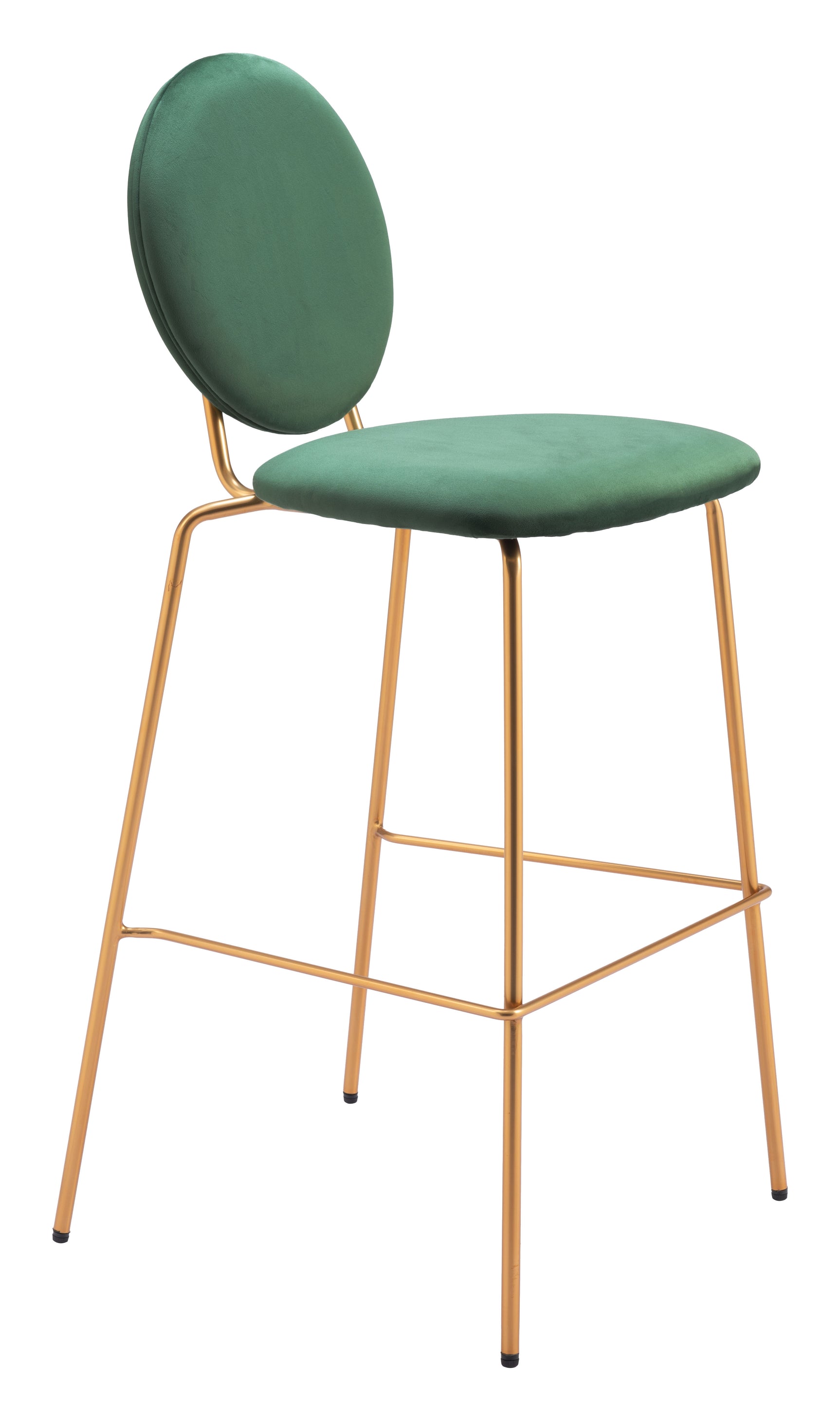 Odessa Green & Gold Barstool (Set of 2) - Ornate Home