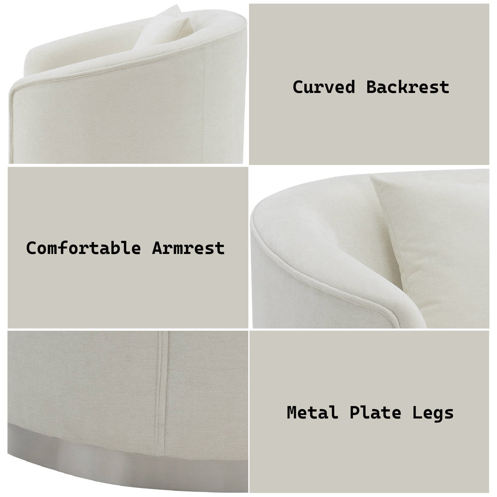 Odette Beige Chair - Ornate Home