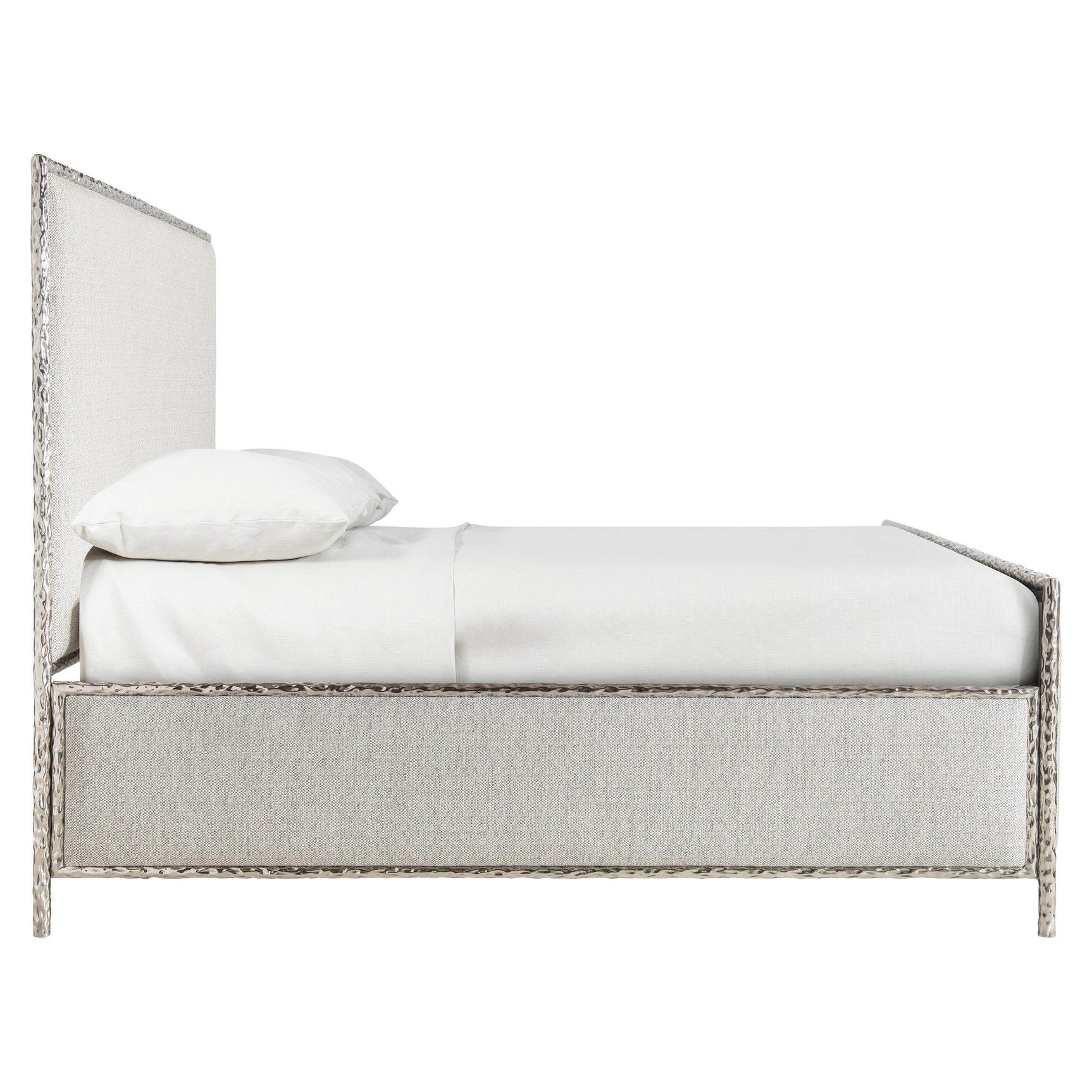 Odette Grey Fabric Panel King Bed - Ornate Home
