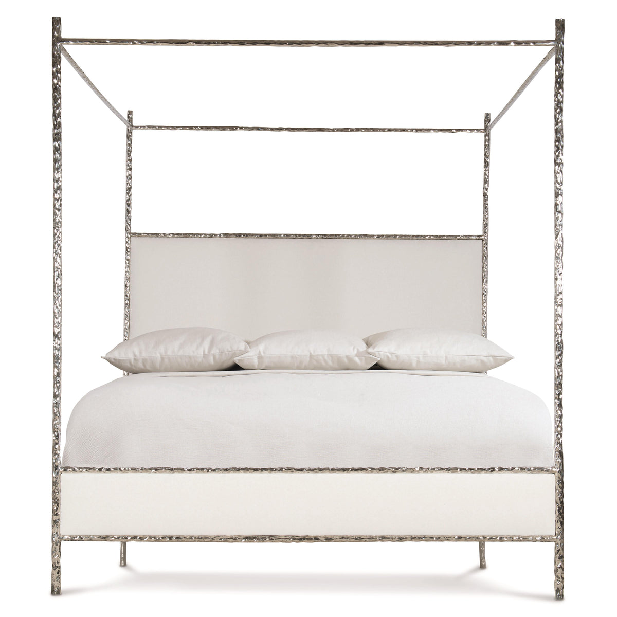 Odette Silver/Nickel King Canopy Bed - Ornate Home
