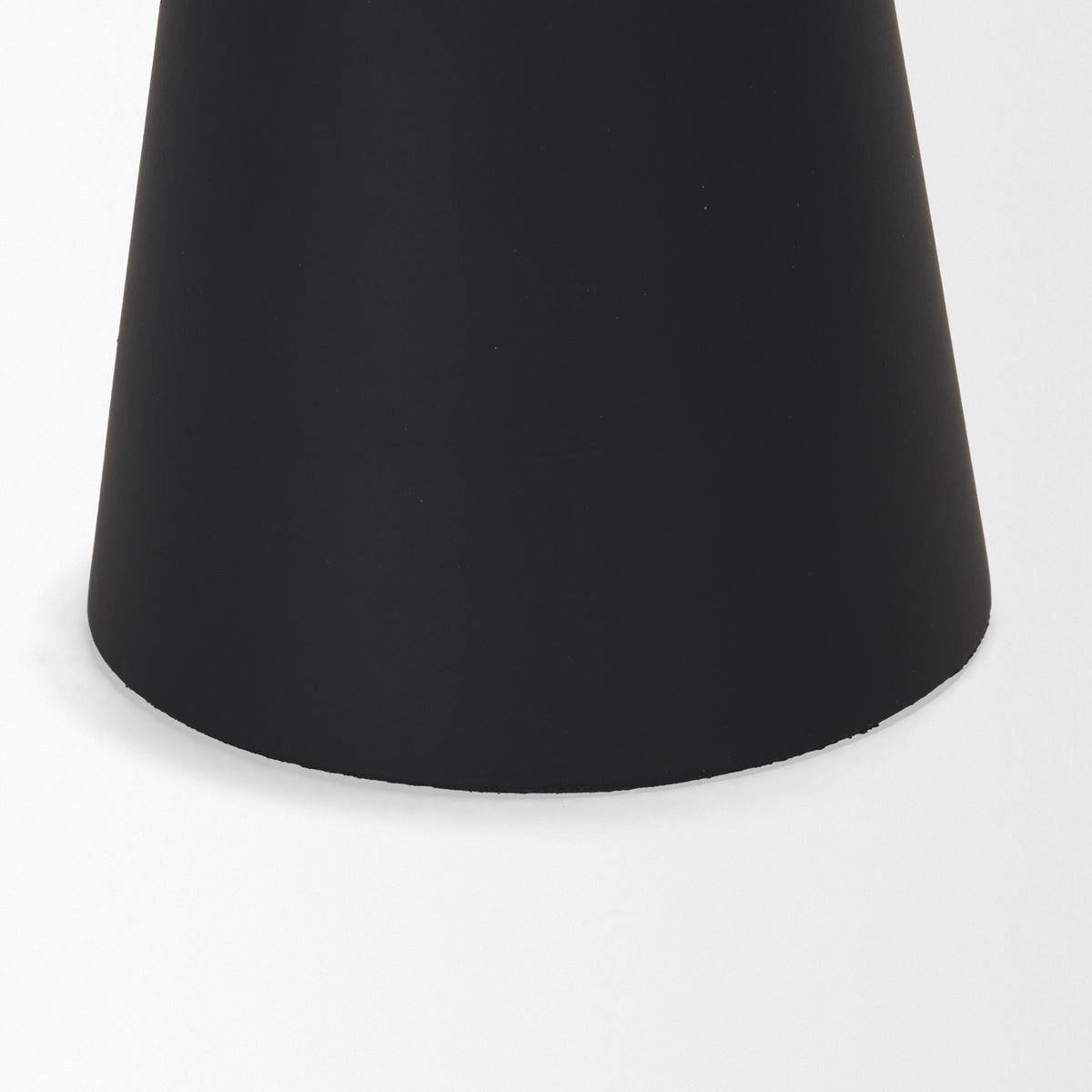 Odilia Matte Black Small Smooth Metal Geometric Pillar Candle Holder