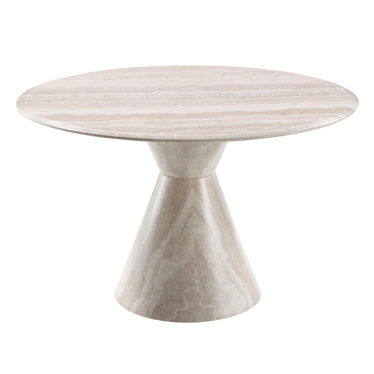 Ogin Dark Beige/Natural Round Dining Table - Ornate Home