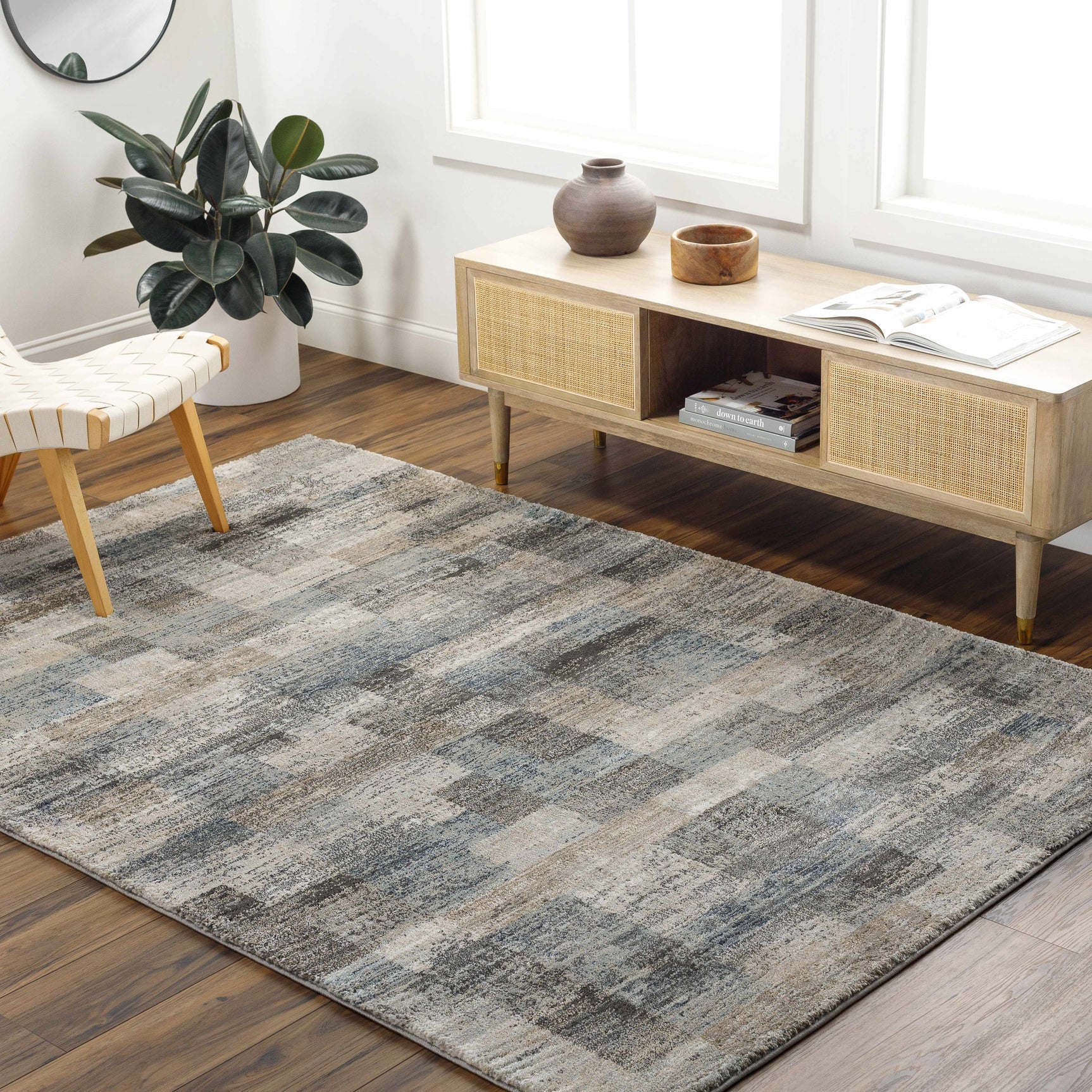 Ohtli Mosaic Luxe Thick Area Rug - Ornate Home