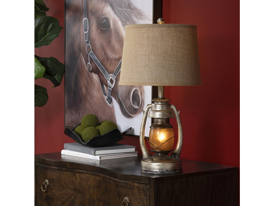 Oil Lantern Bronze/Brown Table Lamp - Ornate Home