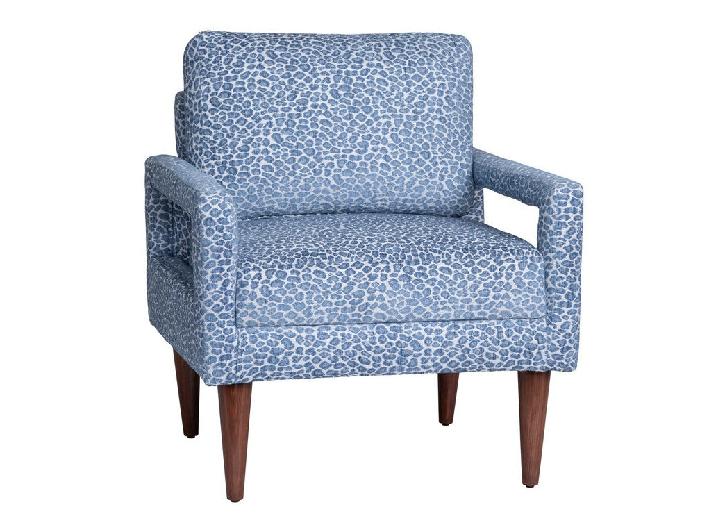 Olaf Blue/White Accent Chair - Ornate Home