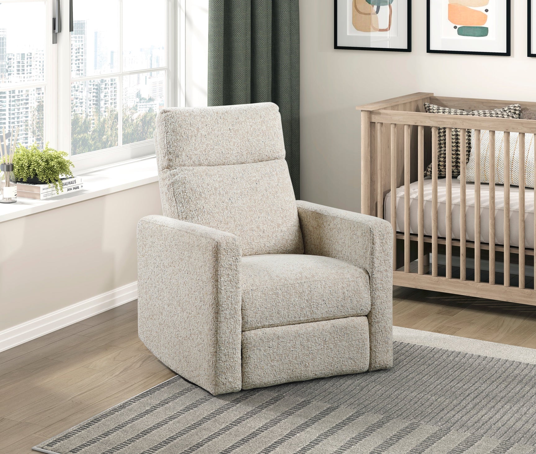 Olathe Quartz Swivel Glider Reclining Chair - Ornate Home