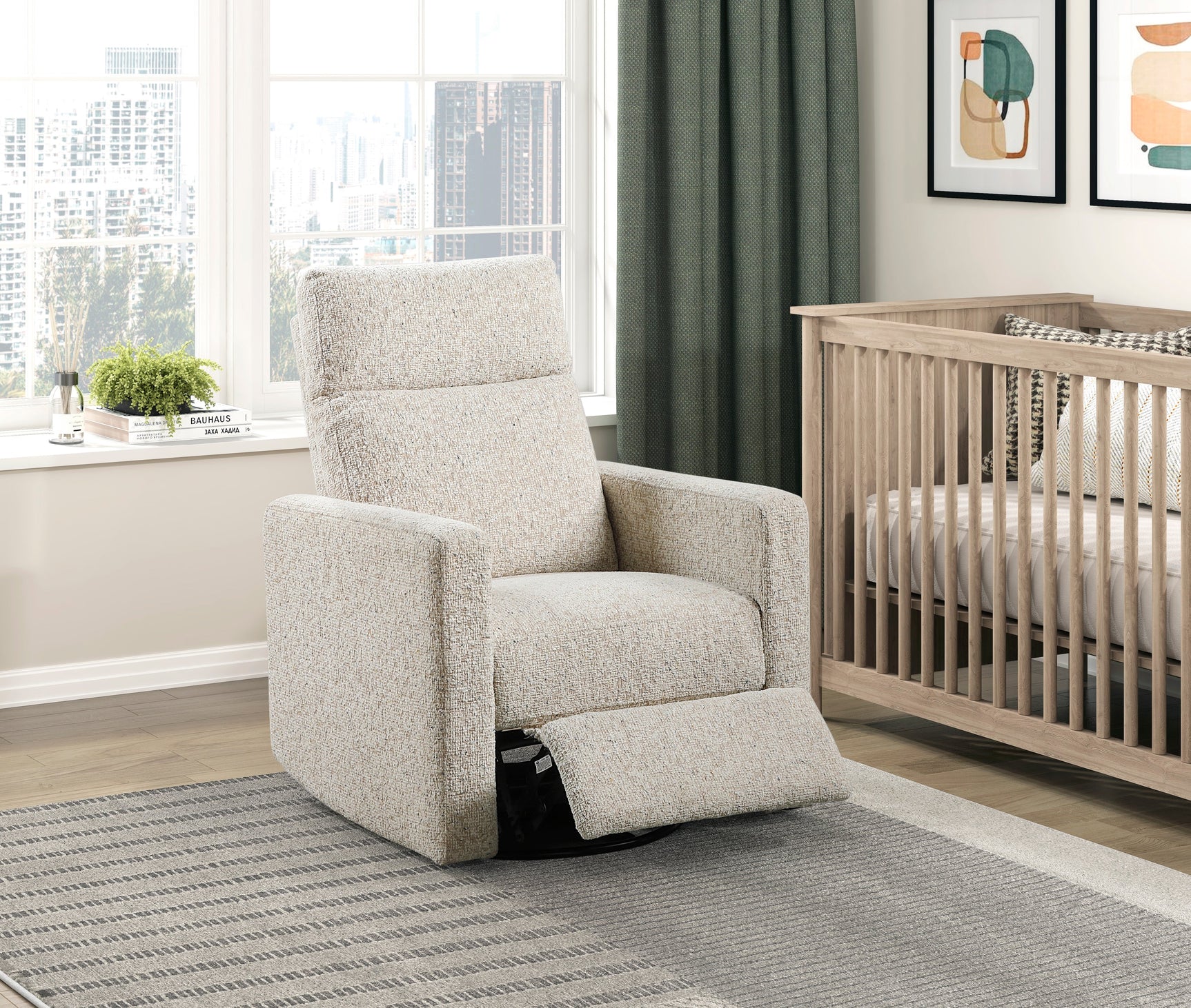 Olathe Quartz Swivel Glider Reclining Chair - Ornate Home