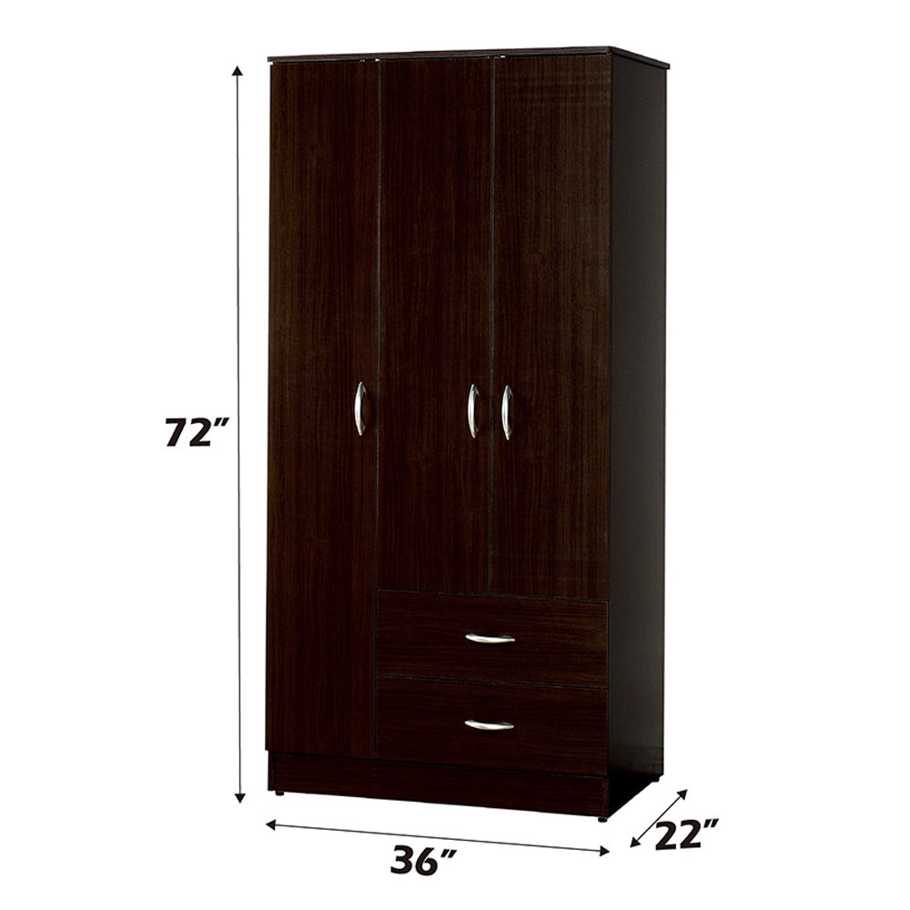 Olean Espresso Wardrobe - Ornate Home
