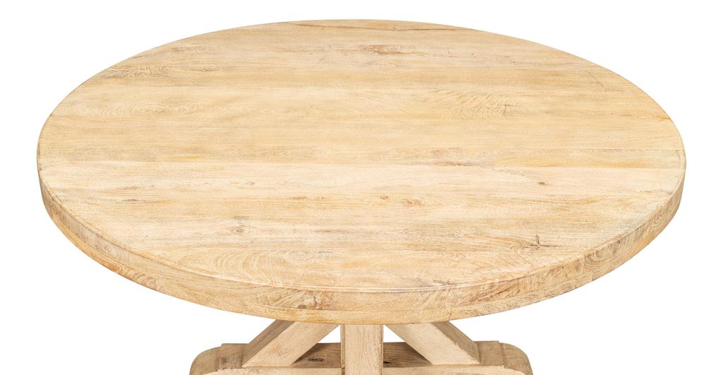 Oleski Natural Round Dining Table - Ornate Home