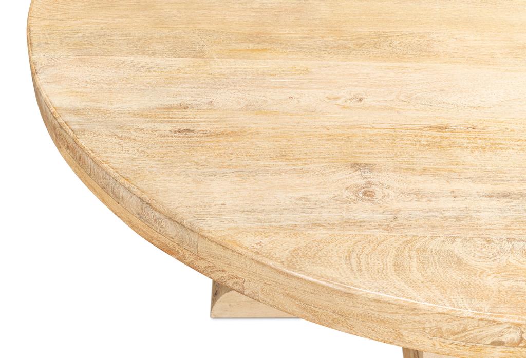 Oleski Natural Round Dining Table - Ornate Home