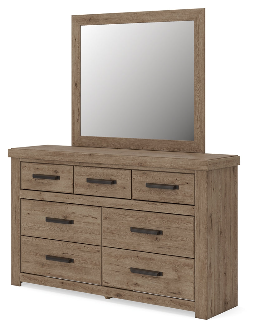 Oliandon Light Brown Dresser and Mirror - Ornate Home