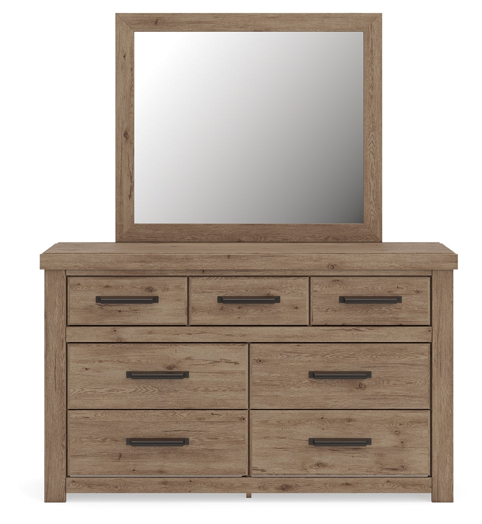 Oliandon Light Brown Dresser and Mirror - Ornate Home