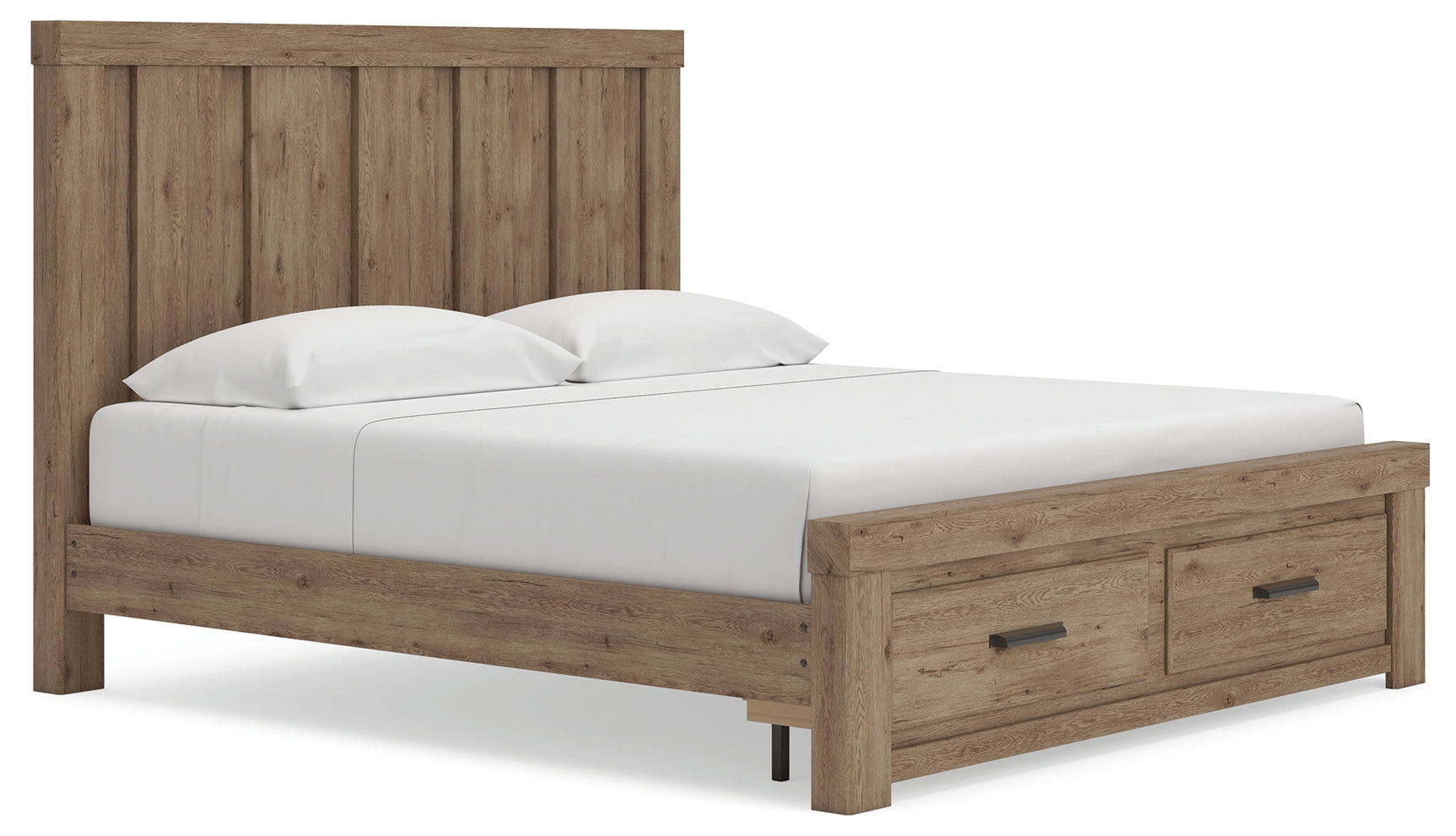 Oliandon Light Brown King Panel Storage Bed (Online Special Price) - Ornate Home