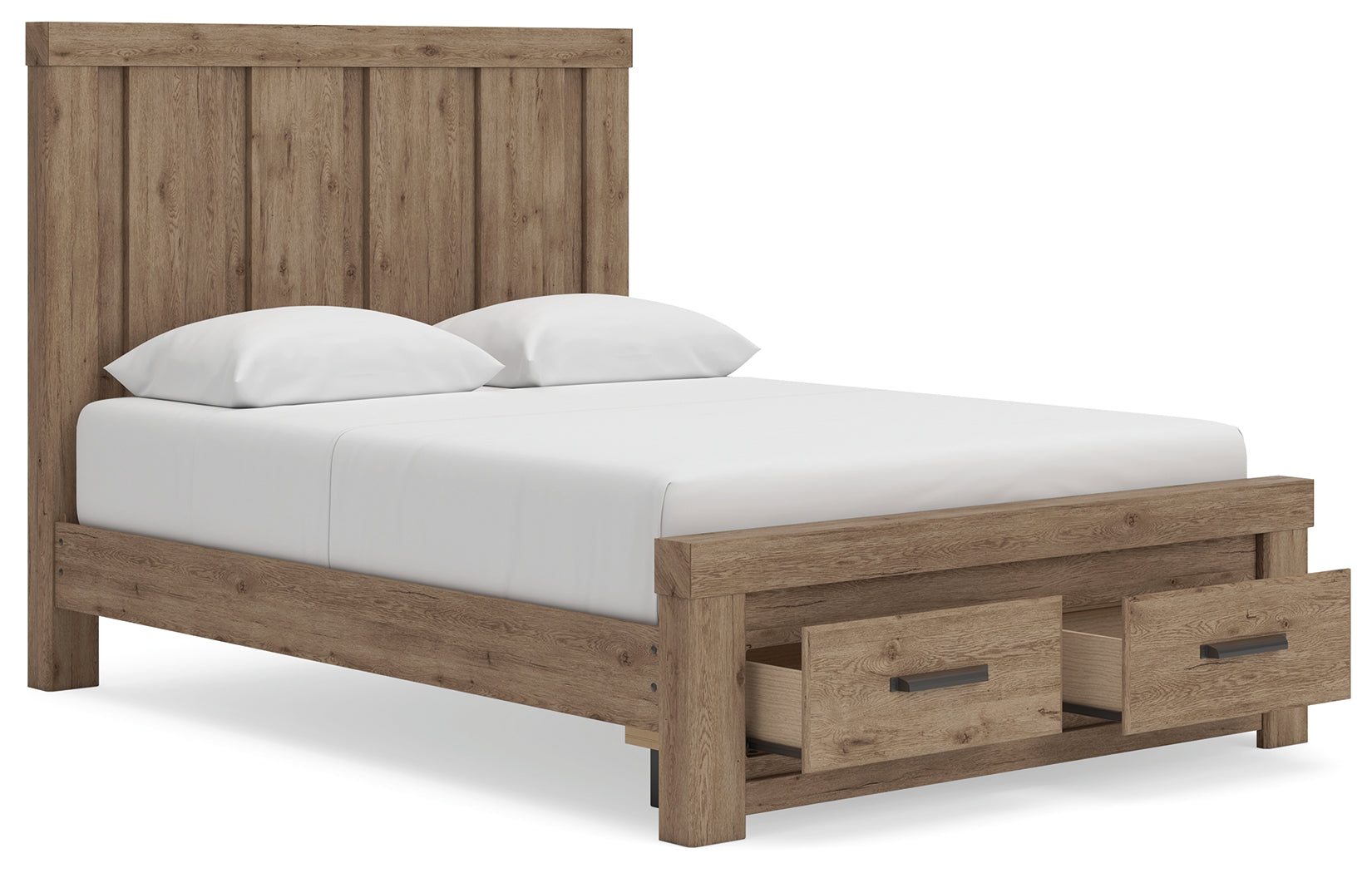 Oliandon Light Brown Queen Panel Storage Bed - Ornate Home