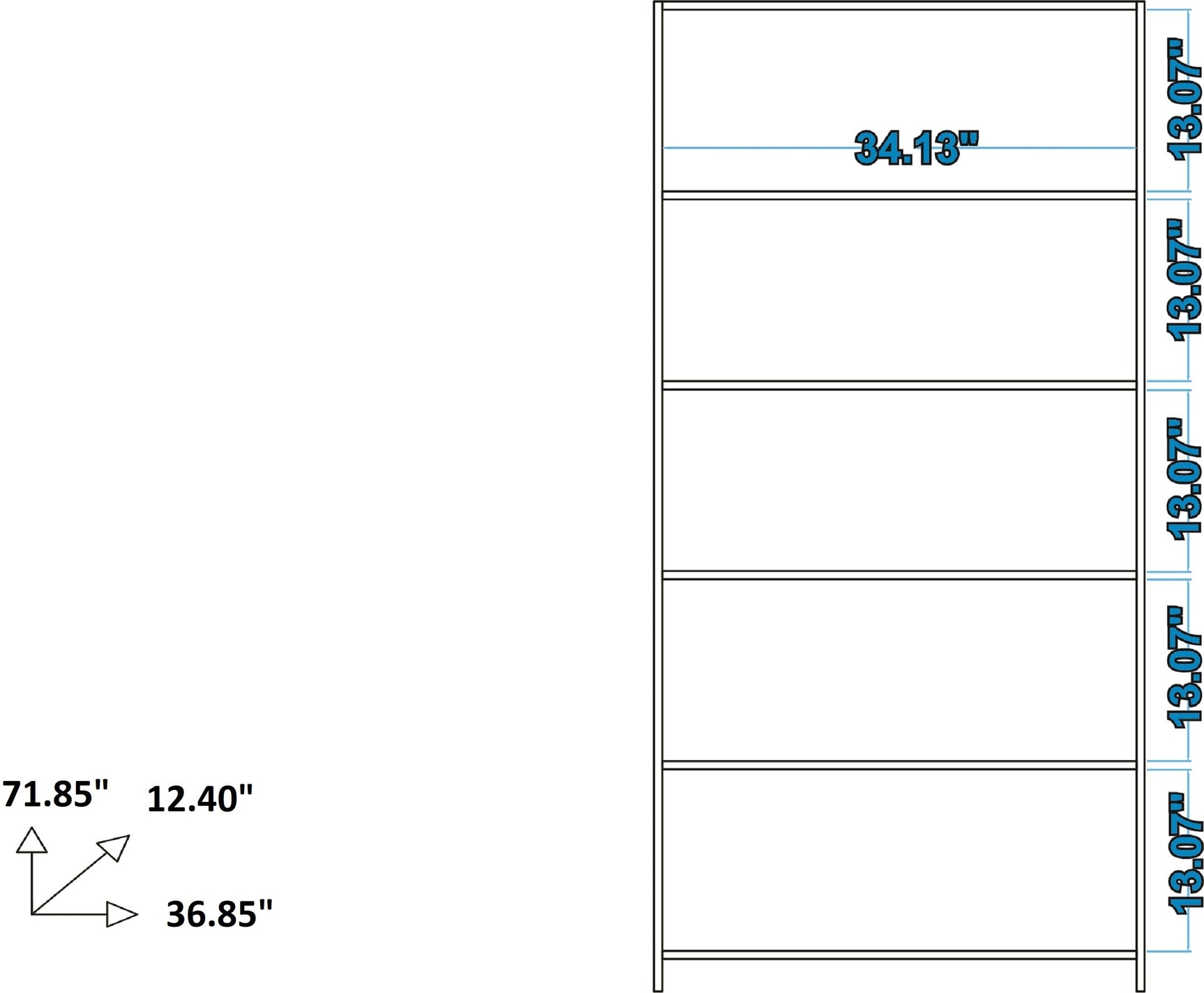 Olinda Bookcase 1.0 in Nut Brown - Ornate Home