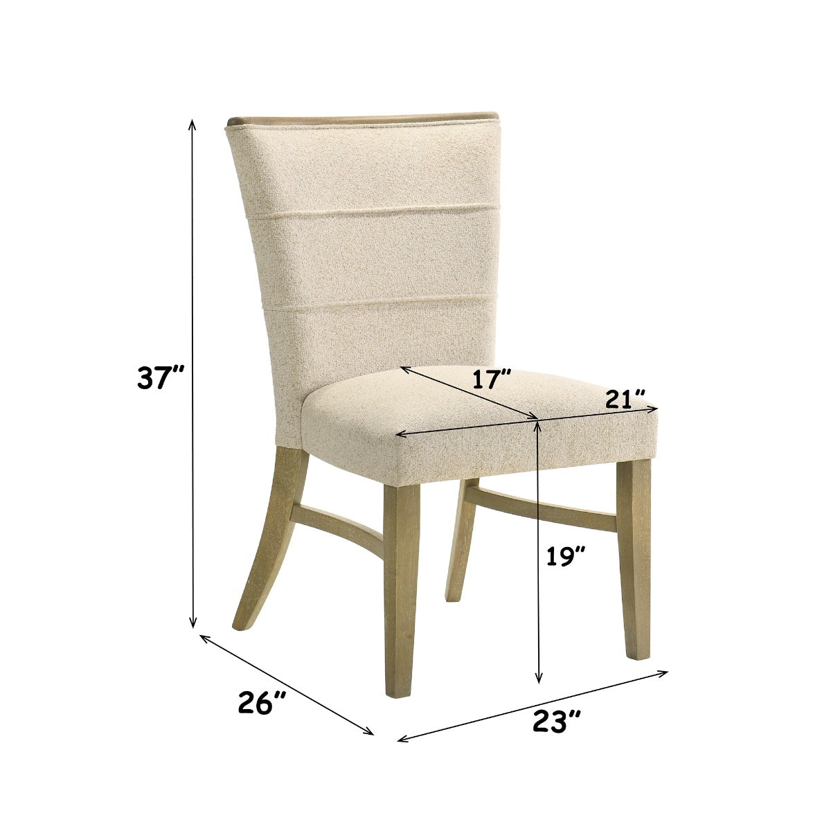 Olinda Linen Side Chair (Set of 2) - Ornate Home
