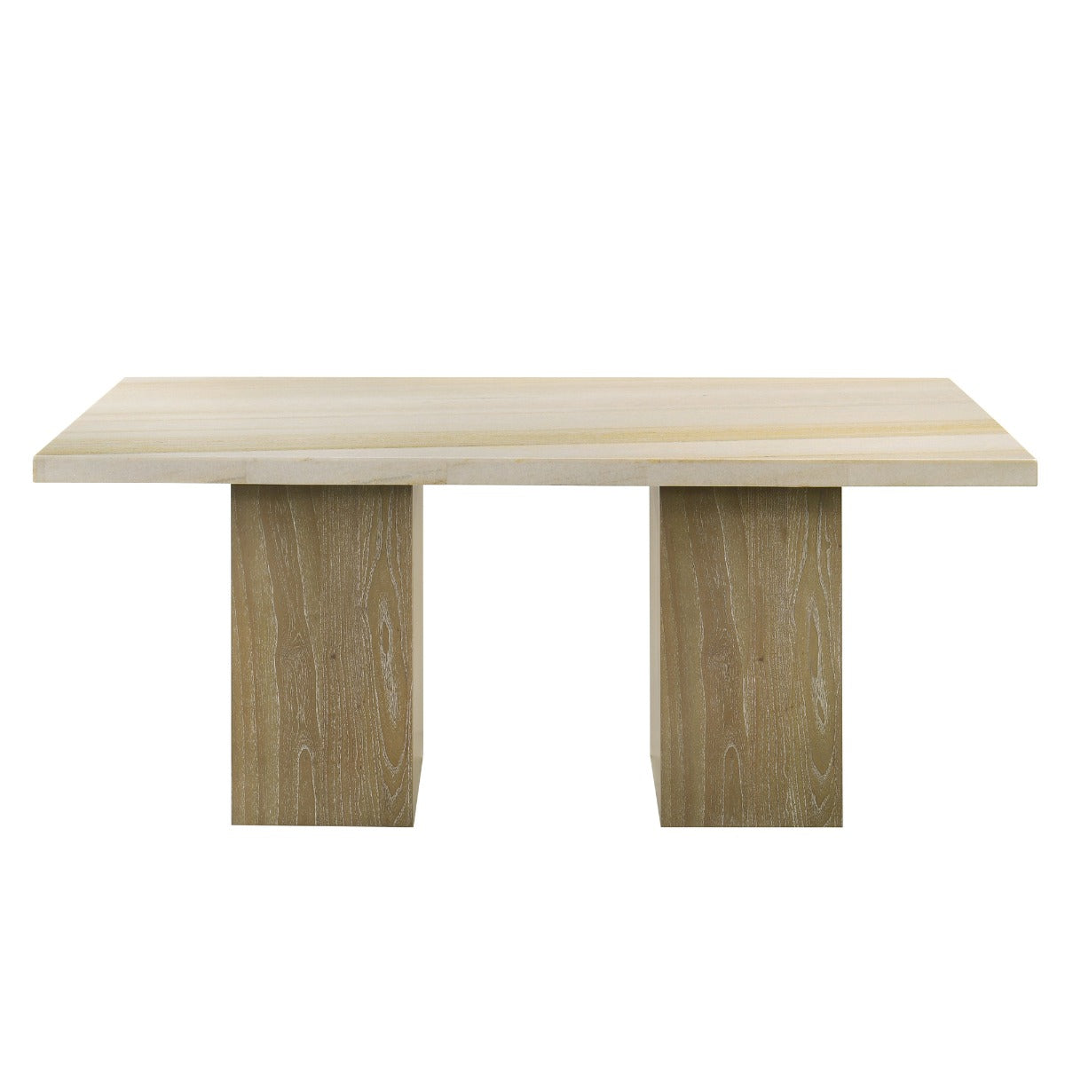 Olinda Natrual Dining Table w/Natrual Marble Top - Ornate Home