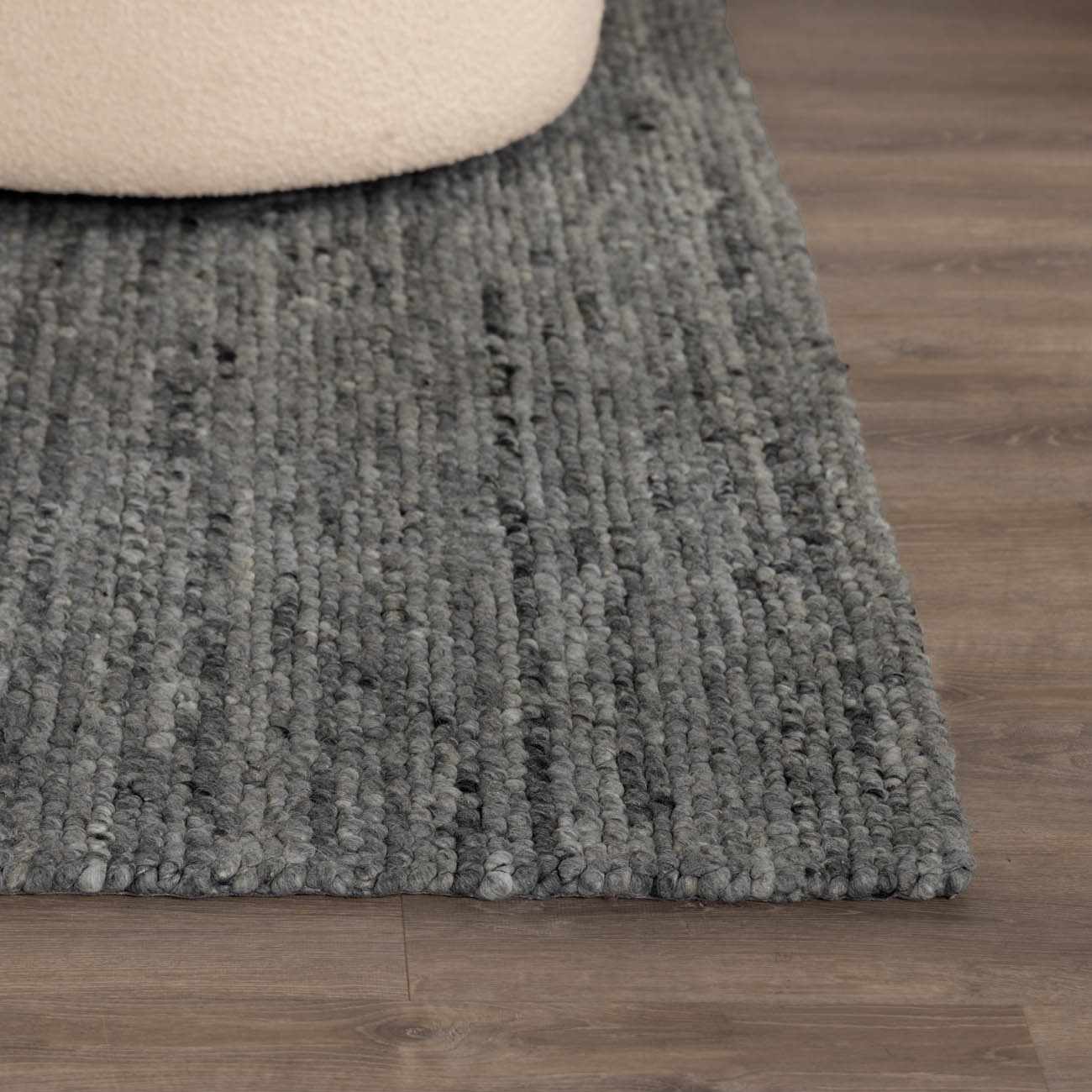 Olisa Charcoal Wool Area Rug - Ornate Home