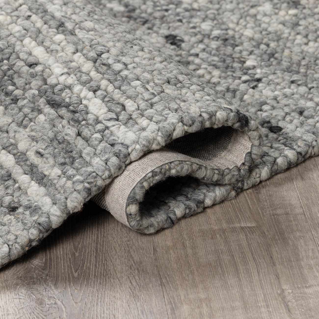 Olisa Charcoal Wool Area Rug - Ornate Home