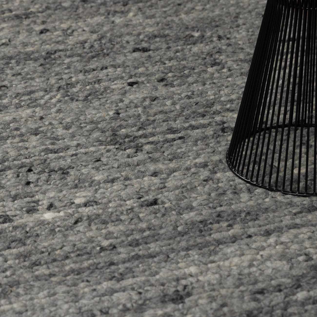 Olisa Charcoal Wool Area Rug - Ornate Home