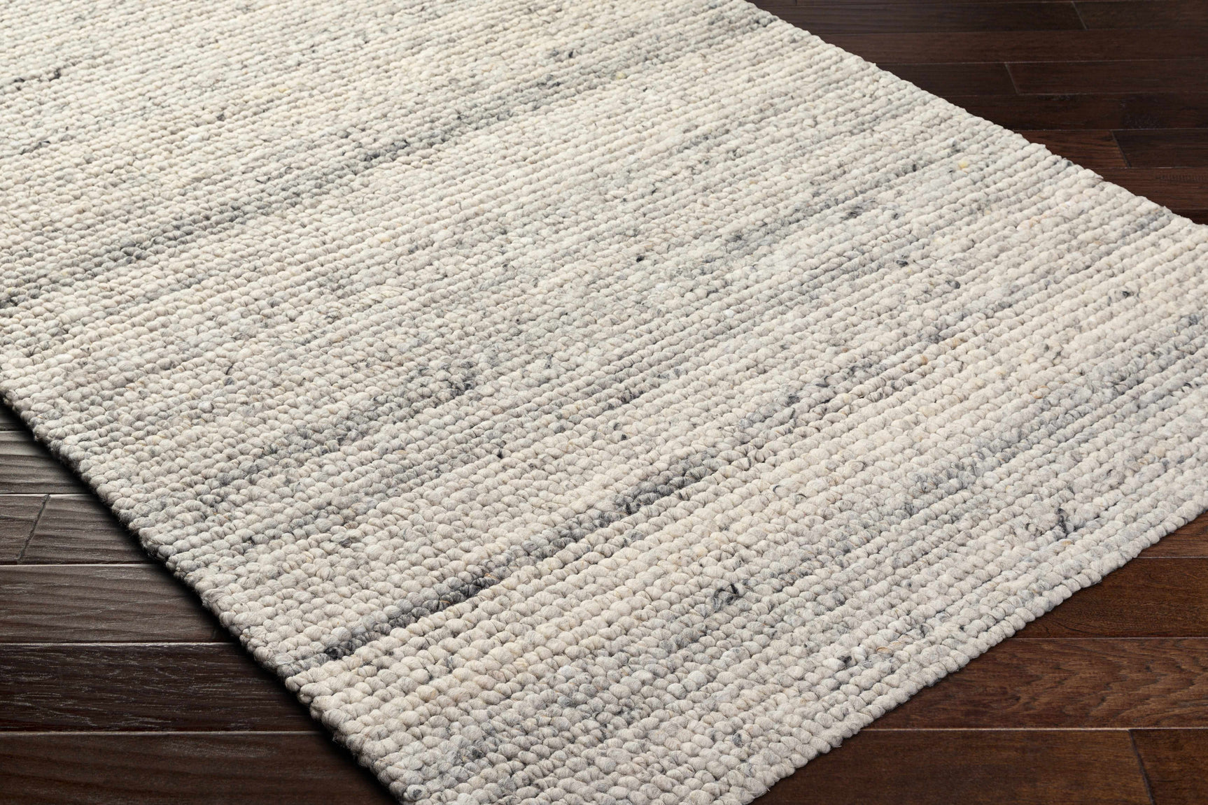 Olisa Cream & Gray Wool Area Rug - Ornate Home