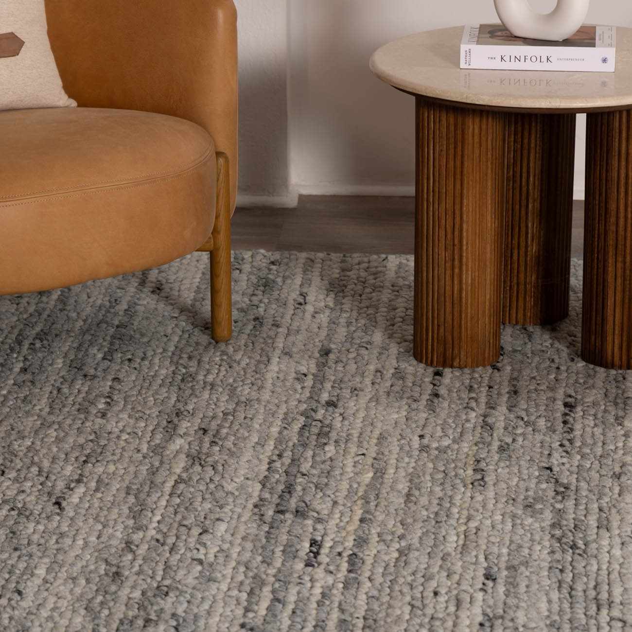 Olisa Gray Wool Area Rug - Ornate Home