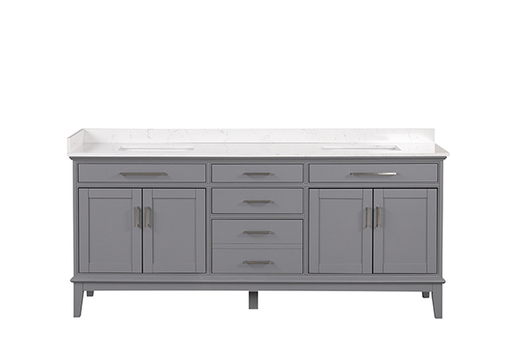 Oliva White/Gray Vanity Set - Ornate Home