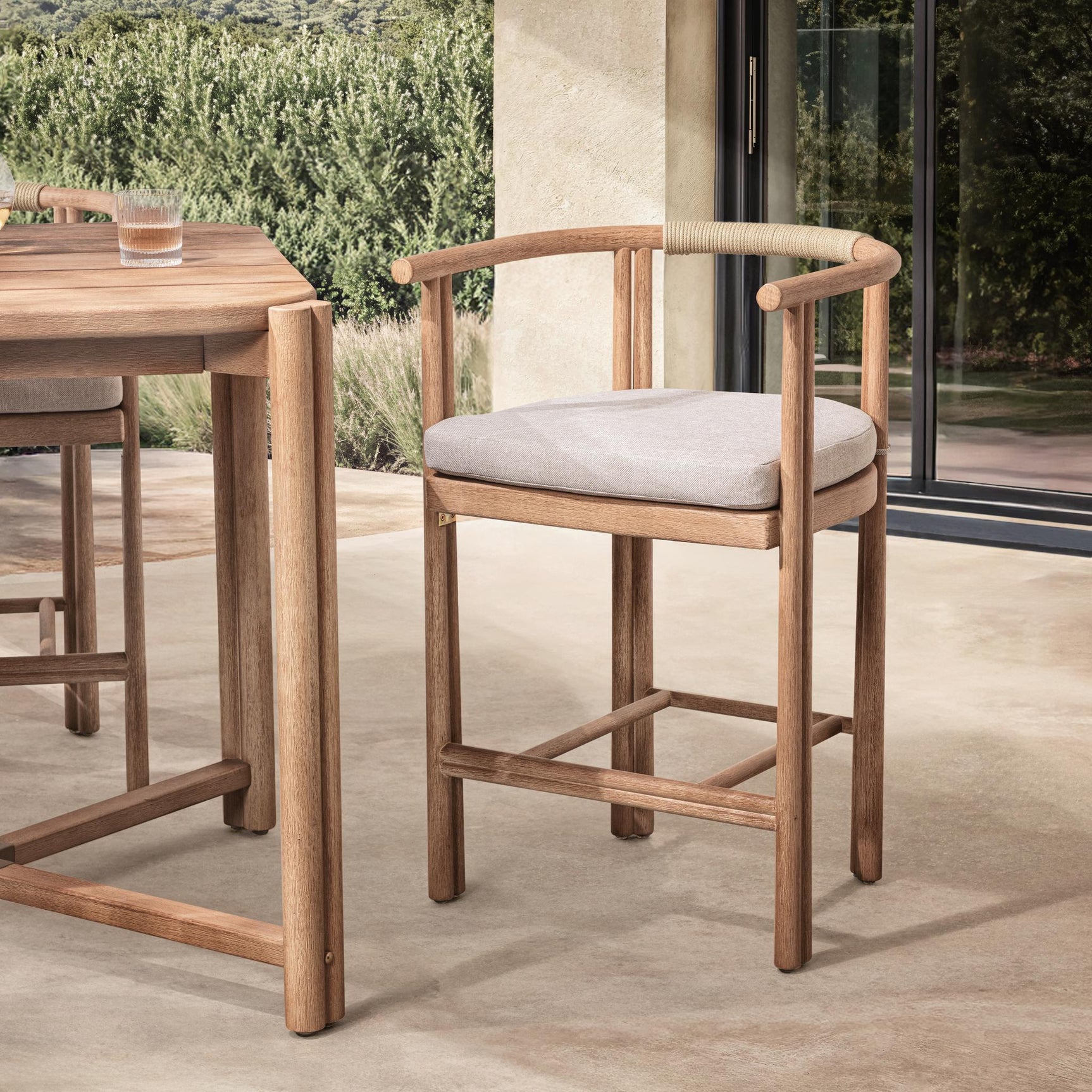 Oliver Butterscotch Outdoor Counter Stool - Ornate Home