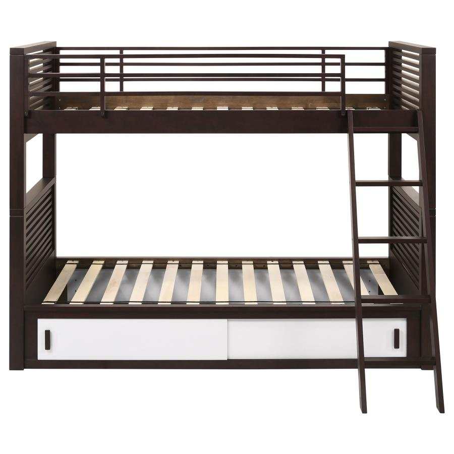 Oliver Java Twin/Twin Bunk Bed - Ornate Home