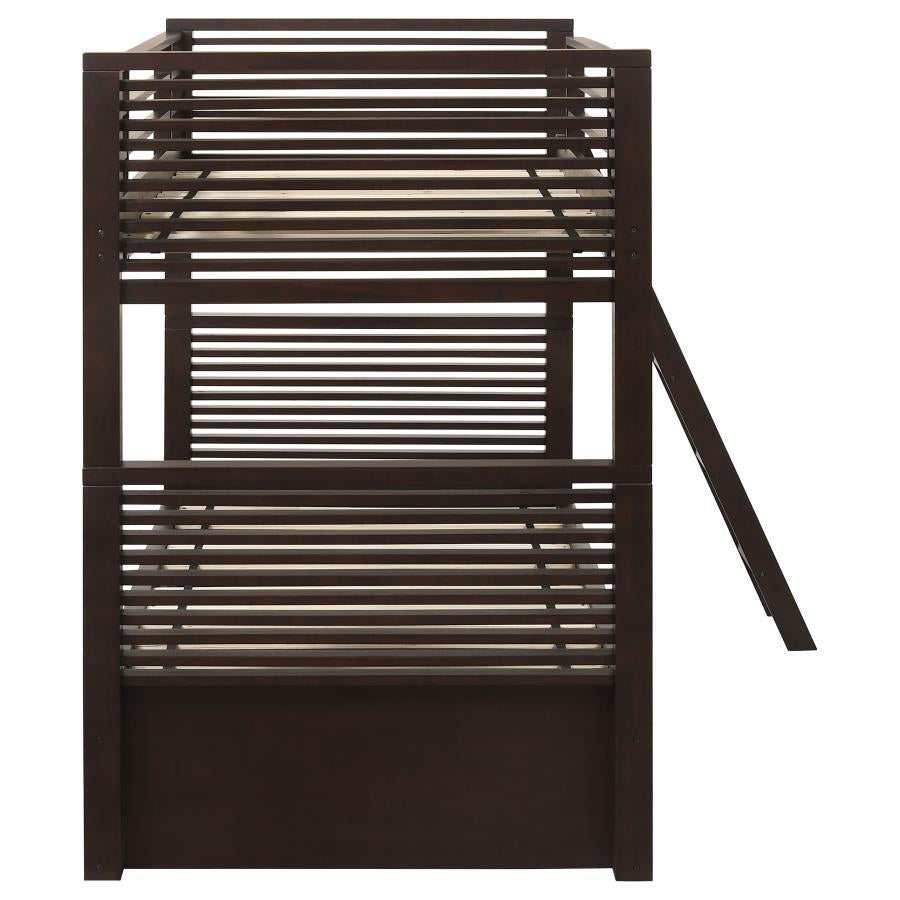 Oliver Java Twin/Twin Bunk Bed - Ornate Home