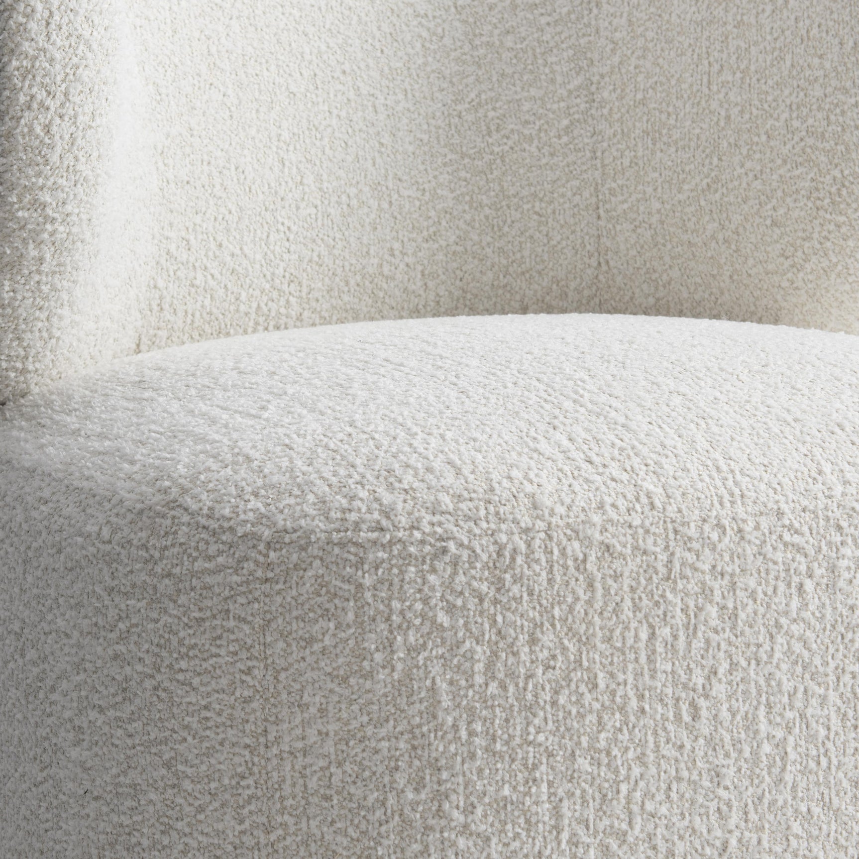 Oliver White/Cream Fabric Swivel Chair - Ornate Home