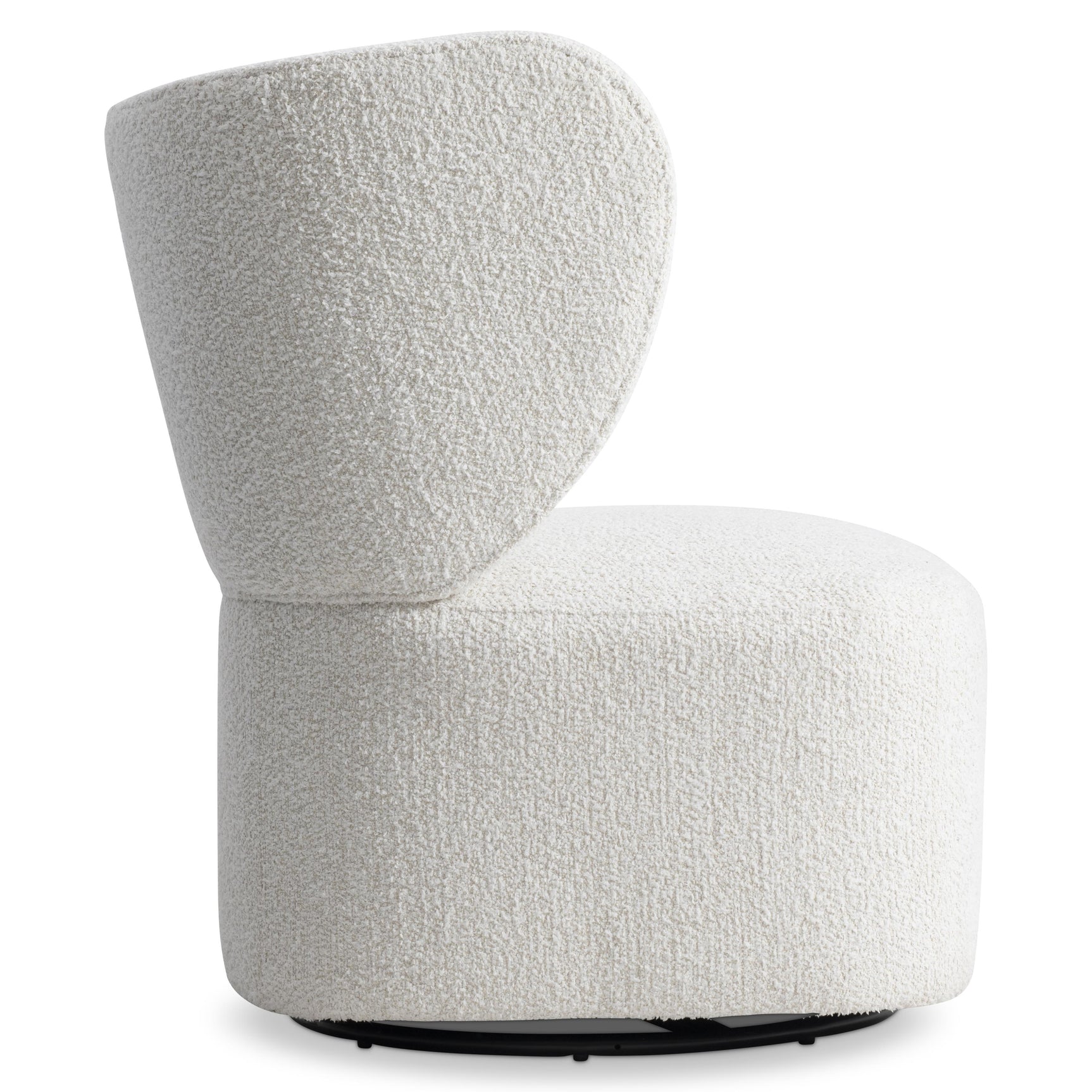 Oliver White/Cream Fabric Swivel Chair - Ornate Home