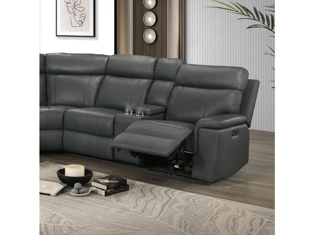 Oliverus Dark Gray Power Sectional - Ornate Home