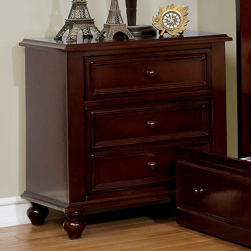 Olivia Dark Walnut Nightstand - Ornate Home