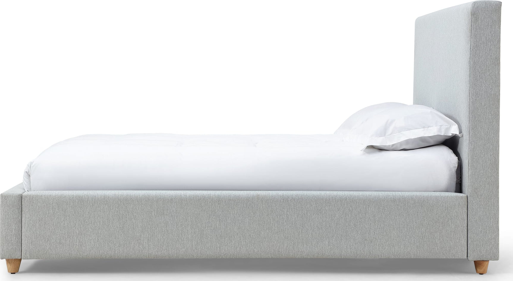 Olivia Linen King Upholstered Platform Bed - Ornate Home